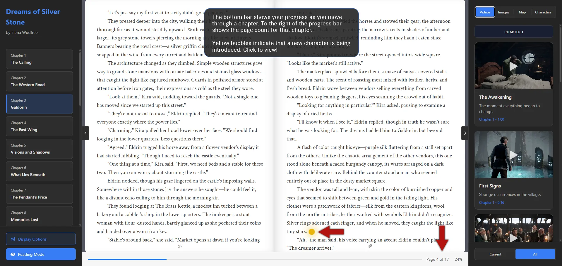 Keep Scrolling, Character Bubble